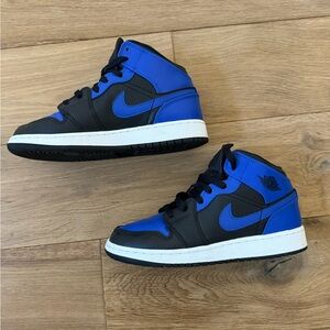 Jordan Black and Blue Sneakers